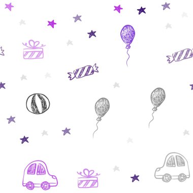 Xmas tarzında Açık Mor vektör dikişsiz arka plan.