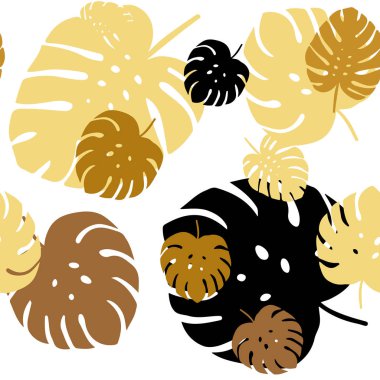 Işık Turuncu vektör yapraklar ile kesintisiz soyut zemin.