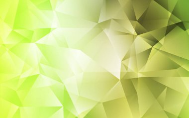 Açık yeşil, sarı vektör üçgen mozaik arka plan.