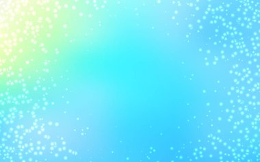 Açık mavi, kozmik yıldızlar ile yeşil vektör düzeni.