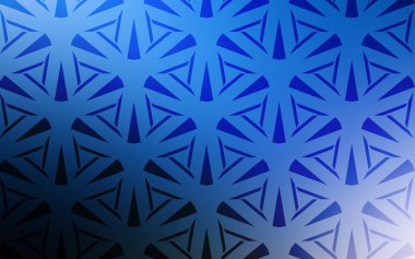 Kristalleri ve üçgenleri olan koyu mavi vektör şablonu.