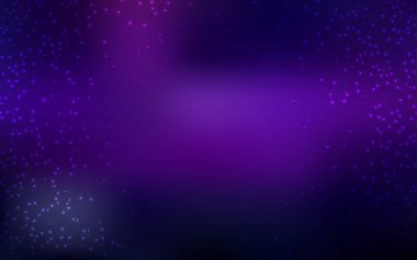 Koyu Mor, Gece gökyüzü yıldızları ile pembe vektör deseni.