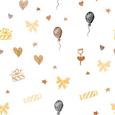 Karnaval tarzıNda Işık Turuncu vektör sorunsuz şablon.