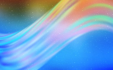 Açık Mavi, Astronomik yıldızlarla sarı vektör arka plan.