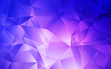 Açık Pembe, Mavi vektör çokgen arkaplan.