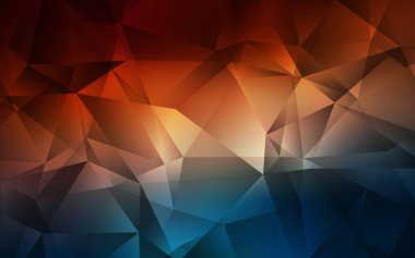 Koyu Mavi, Kırmızı vektör üçgen mozaik arka plan.