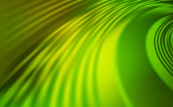 Ljusgrön, Gul vektor bakgrund med böjda linjer. — Stock vektor