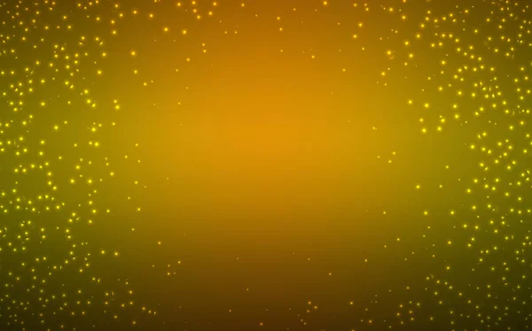 Verde Oscuro, Plantilla de vector amarillo con estrellas espaciales . — Archivo Imágenes Vectoriales