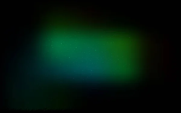 Темно-зеленый векторный рисунок со звездами ночного неба . — стоковый вектор