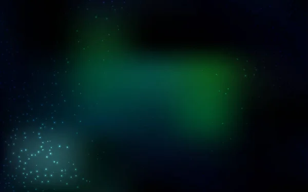 Fondo vectorial verde oscuro con estrellas astronómicas . — Vector de stock