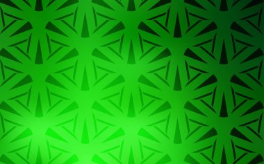  kristaller ile şablon, üçgenler.