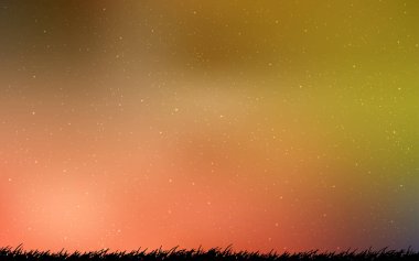 Samanyolu yıldızları ile Açık Kırmızı, Sarı vektör dokusu.