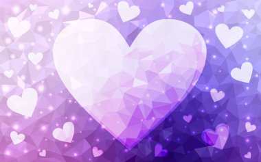 Parlak kalpli Açık Mor, Pembe vektör arka plan.