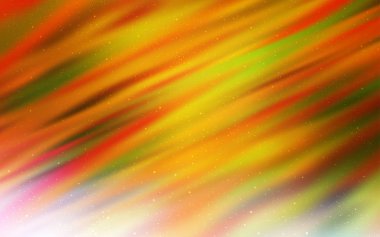 Açık yeşil, galaksi yıldızları ile sarı vektör arka plan.