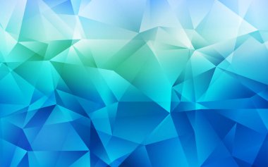 Açık Mavi, yeşil vektör üçgen arkaplan.