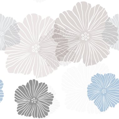 Açık Mavi, Sarı vektör çiçeklerle kusursuz doğal desen.