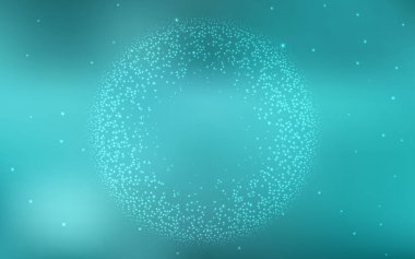 Kozmik Yıldızlar ile açık yeşil vektör düzeni.