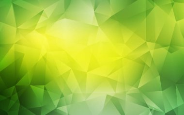 Açık Yeşil, Sarı vektör üçgen mozaik doku.