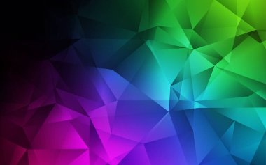 Koyu Çok renkli vektör soyut poligonal arka plan.