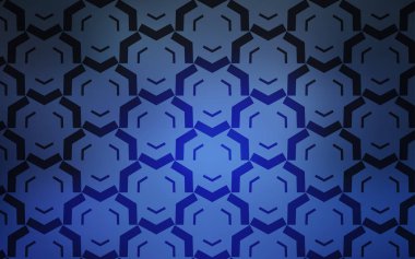 Bükülmüş çizgileri olan koyu mavi vektör arkaplanı.