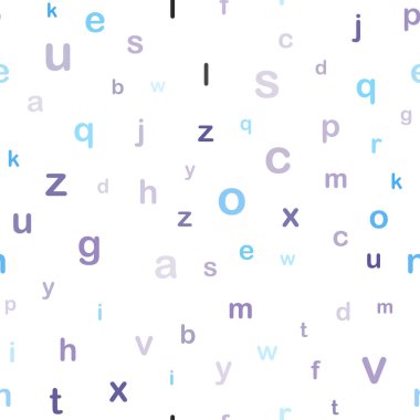 Açık Pembe, Latin alfabesi ile Mavi vektör sorunsuz düzeni.