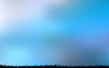 Gece gökyüzü desenle ışık mavi vektör yıldız.