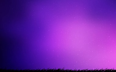 Açık mor, galaksi yıldızları ile pembe vektör arka plan.