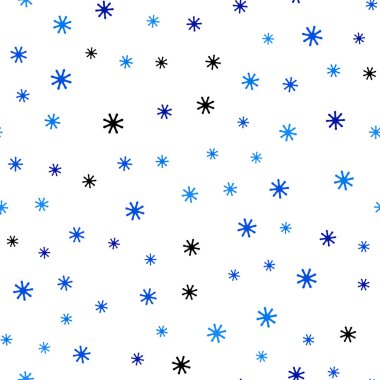 Xmas kar taneleri ile koyu mavi vektör dikişsiz arka plan.
