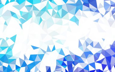 Koyu mavi vektör üçgen mozaik arka plan.