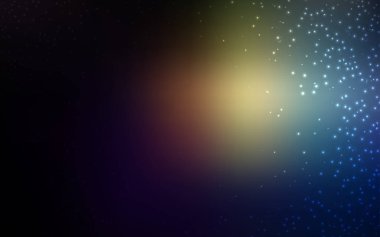 Samanyolu yıldızları ile koyu çok renkli vektör dokusu.