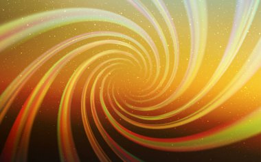 Açık Mavi, Uzay yıldızları ile sarı vektör şablonu.