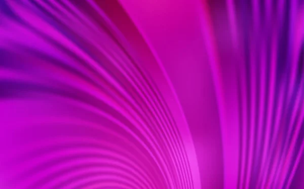 Textura vectorial rosa claro con líneas curvas . — Vector de stock