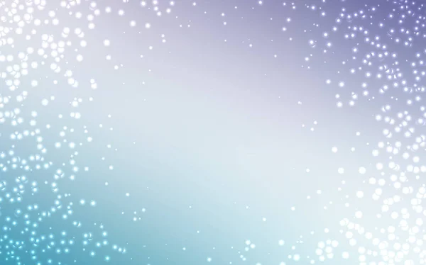 Hellrosa, blaue Vektorschablone mit Raumsternen. — Stockvektor