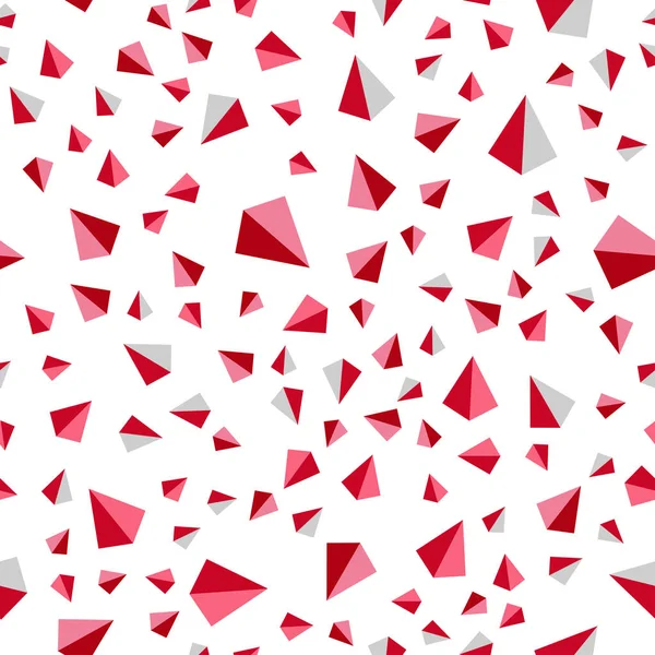 Light Red vector seamless, isometric background with triangles. — Stock Vector