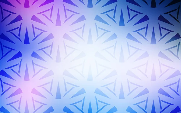 Hellrosa, blauer Vektorhintergrund mit Dreiecken. — Stockvektor