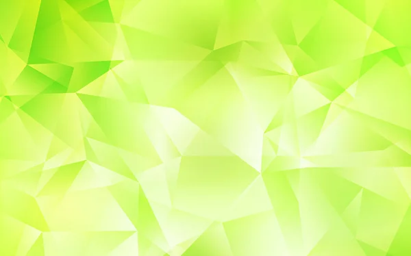 Modèle polygonal abstrait vert clair, vecteur jaune . — Image vectorielle