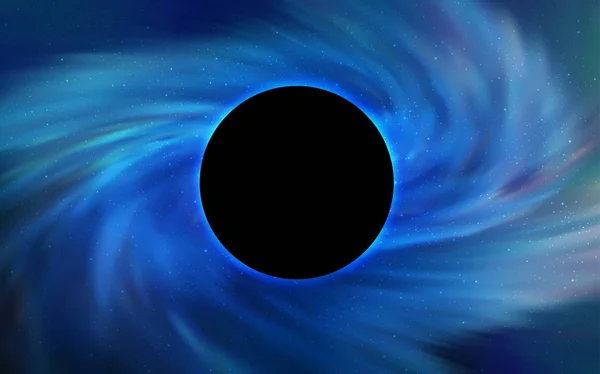 Fond vectoriel bleu clair avec un trou noir, ciel . — Image vectorielle