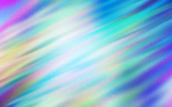ライトピンク、銀河の星と青のベクトルの背景. — ストックベクタ