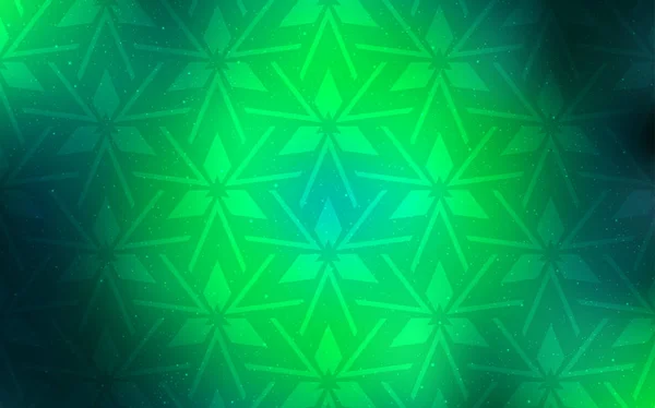 Ljusgrön vektor bakgrund med trianglar. — Stock vektor
