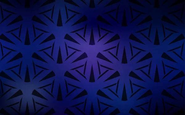 Темна BLUE векторна текстура з трикутним стилем . — стоковий вектор