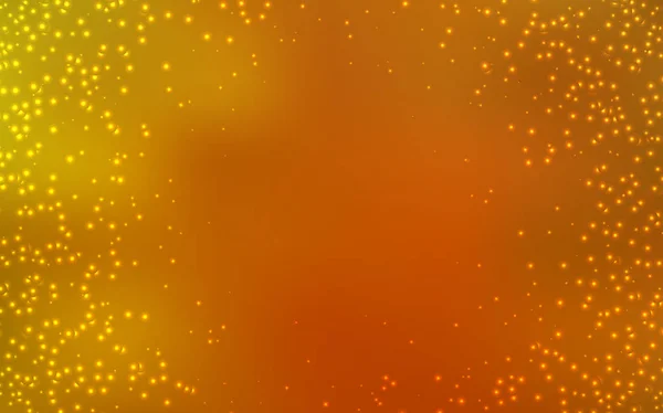 Modèle vectoriel orange clair avec étoiles spatiales . — Image vectorielle