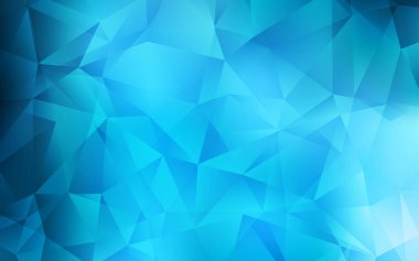 Hafif mavi vektör soyut poligonal şablonu.