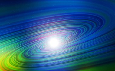 Lacivert, uzay yıldızları ile yeşil vektör şablonu.