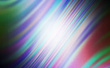 Açık mavi, kozmik yıldızlar ile yeşil vektör düzeni.