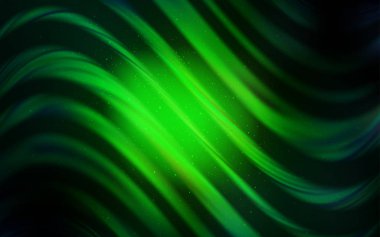 Galaksi yıldızları ile koyu yeşil vektör arka plan.