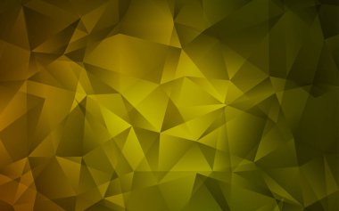 Koyu Yeşil, Sarı vektör poligonal arka plan.