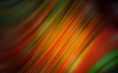 Koyu Yeşil, Gökada yıldızları ile sarı vektör arka plan.