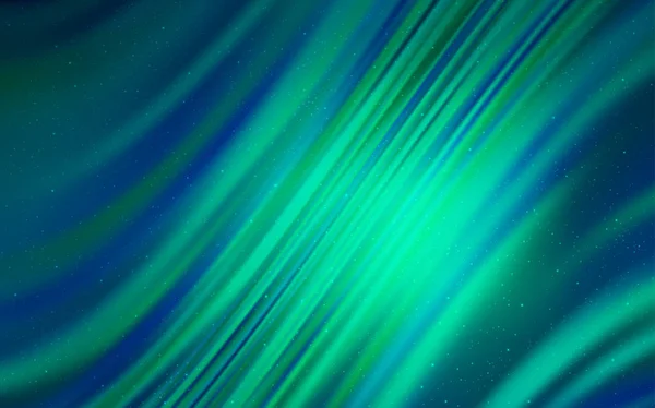 星の夜の空と光の緑ベクトル パターン. — ストックベクタ