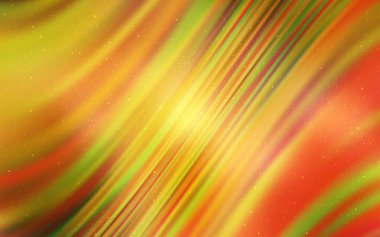 Açık yeşil, galaksi yıldızları ile sarı vektör arka plan.