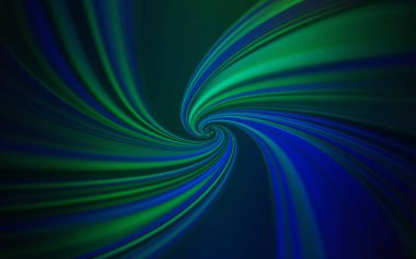 Koyu mavi, kıvrımlı yeşil vektör deseni.